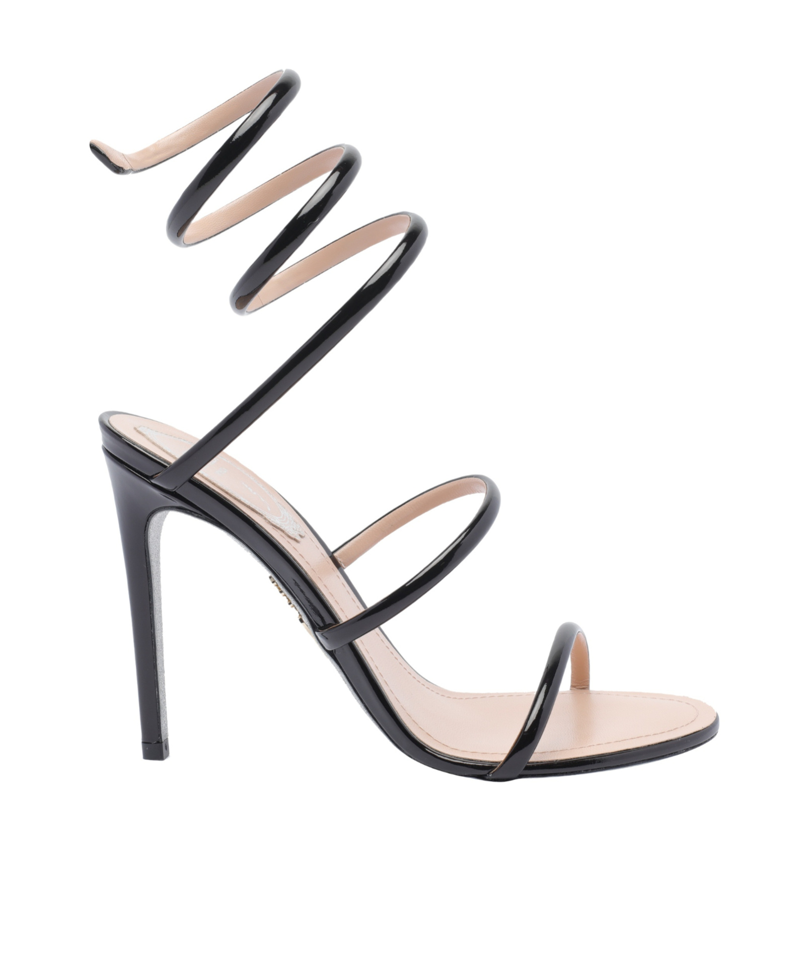 René Caovilla Cleo Spiral-wrap Patent-leather Sandals