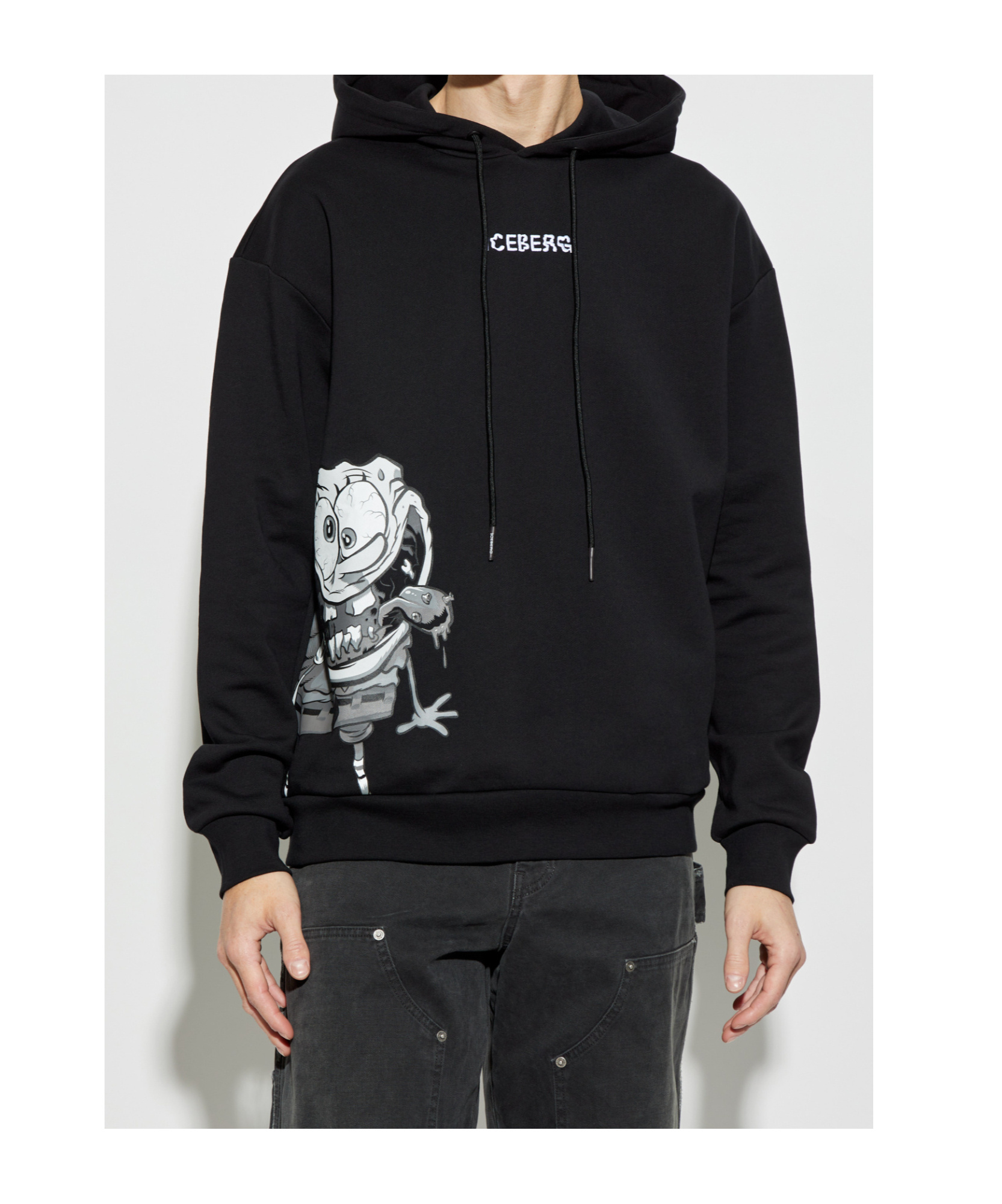 Iceberg Long-sleeved Sweater In Black