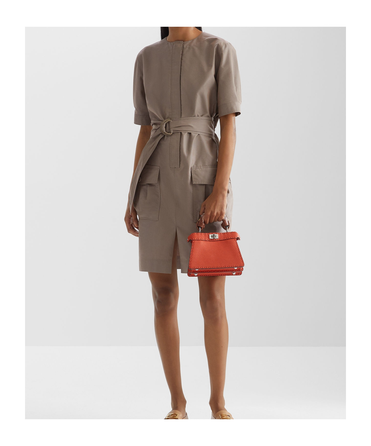 FENDI ORANGE SELLERIA BAG WITH 306 HAND-SEWN TOPSTITCHES