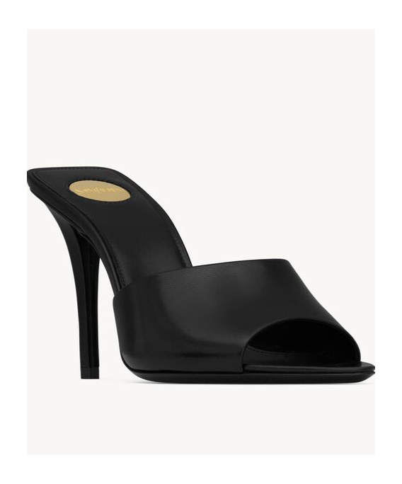 SAINT LAURENT ROMY MULES IN SMOOTH LEATHER