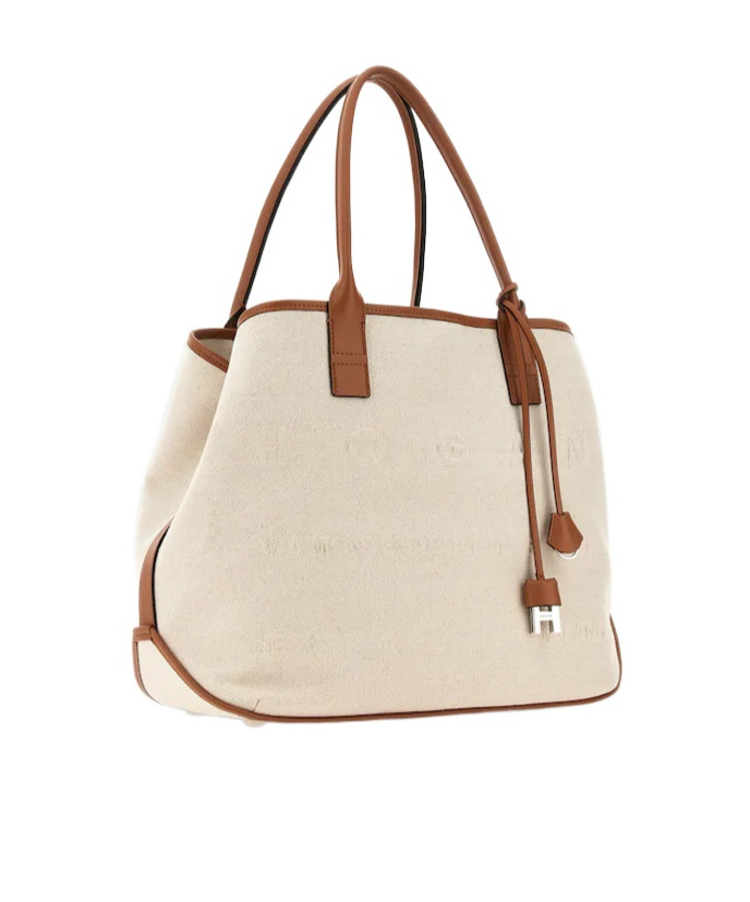 Hogan Address Tote Bag In Brown