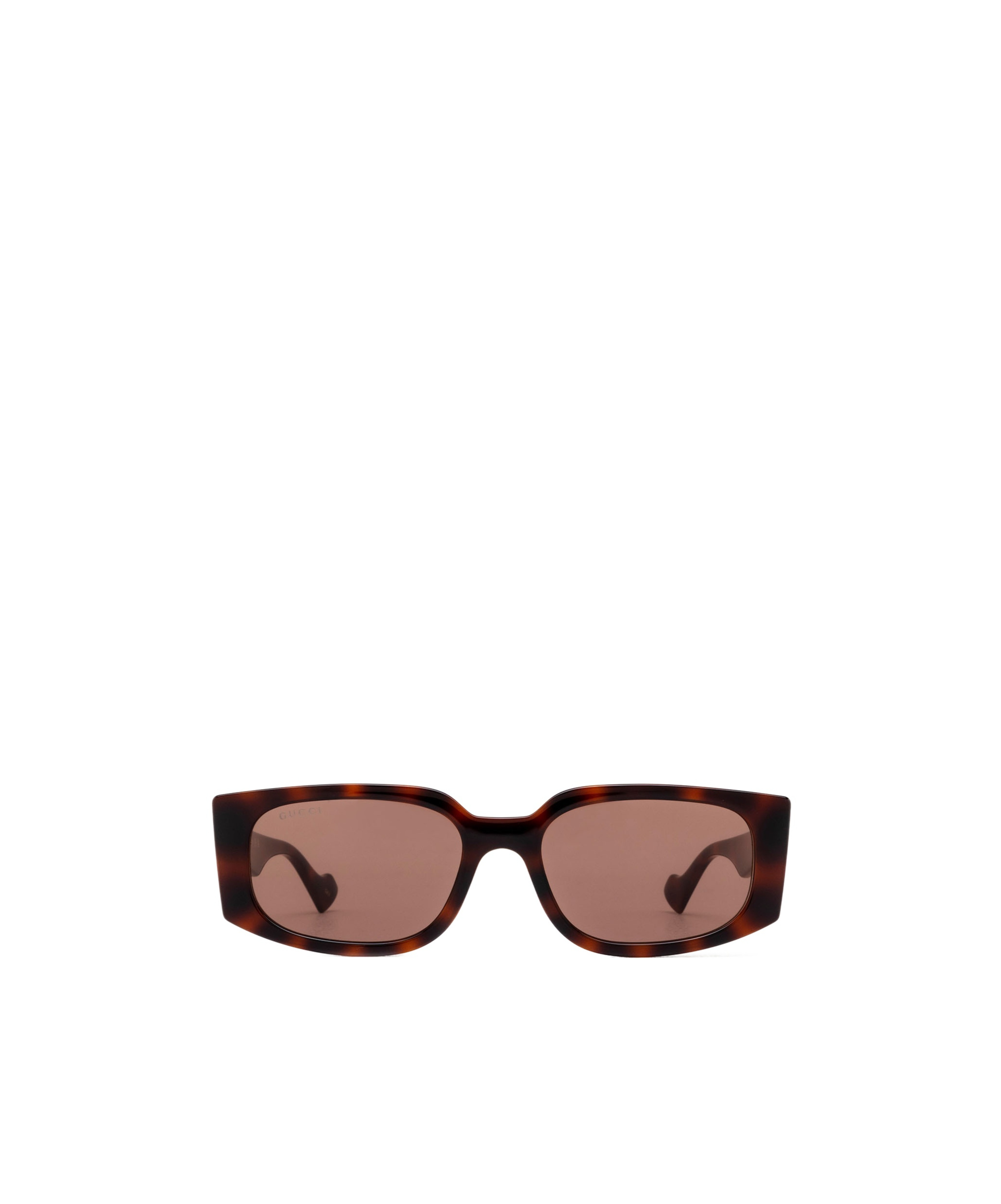 Gucci Double G Rectangle-frame Sunglasses In Brown