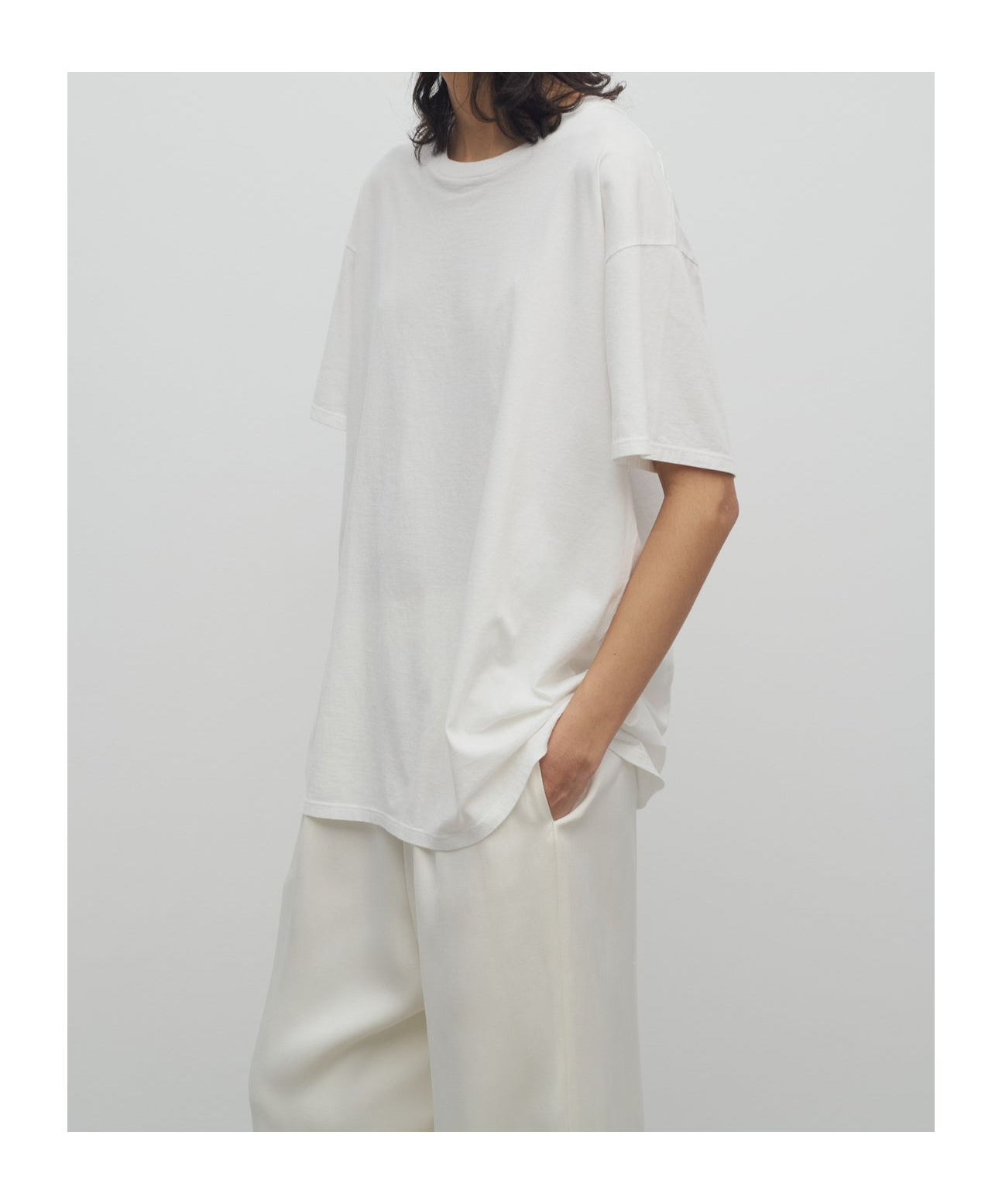 The Row Lavinia Oversized Crew-neck T-shirt In White