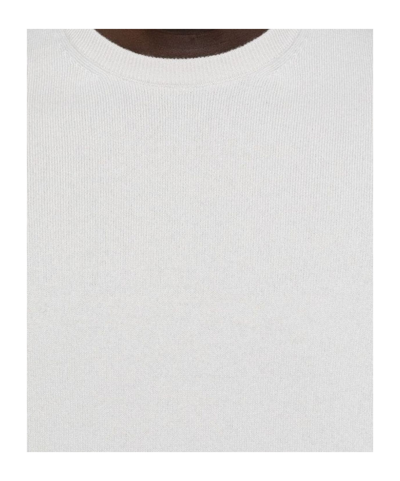 Drumohr Round Neck Sweater In White