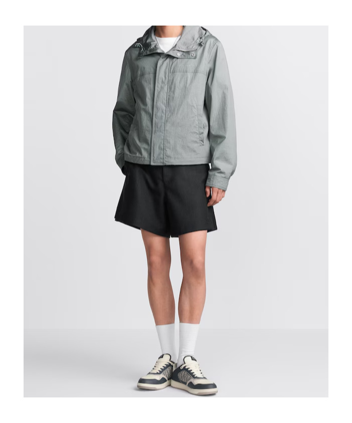 Dior Windproof Casual Jacket In Gray