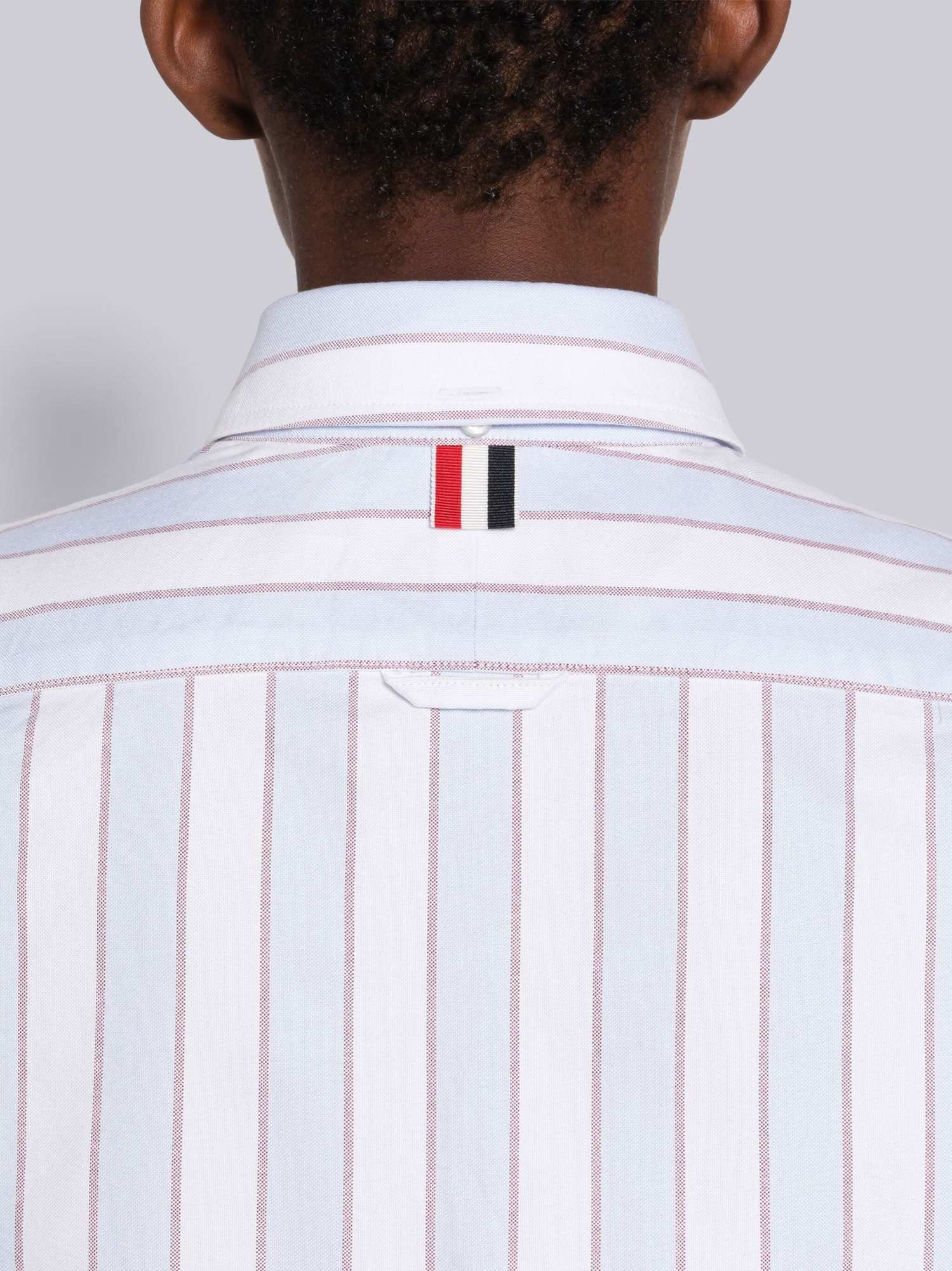 Thom Browne Striped Poplin Shirtdress In White