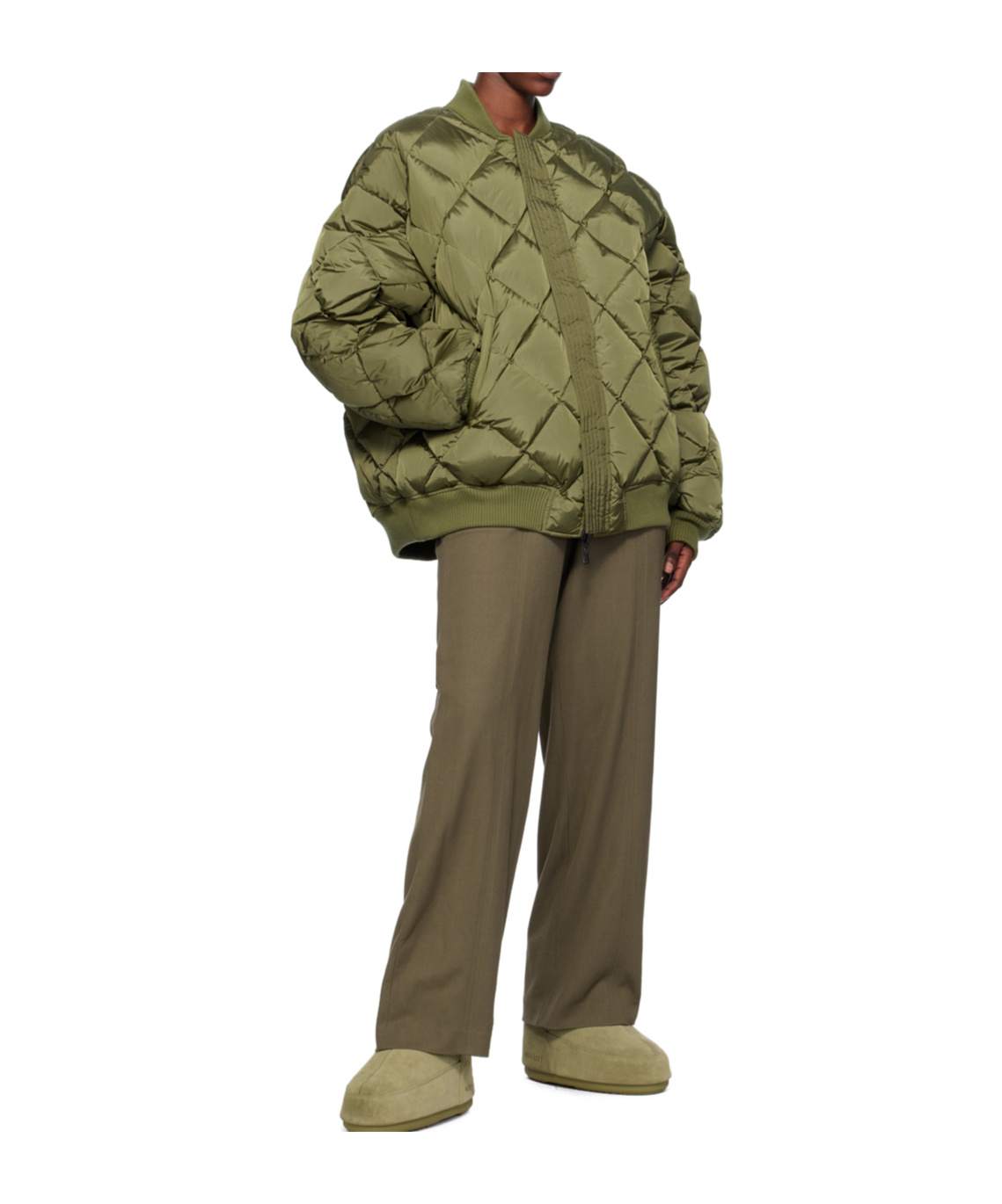 Wardrobe.nyc Green Reversible Bomber Jacket In Green