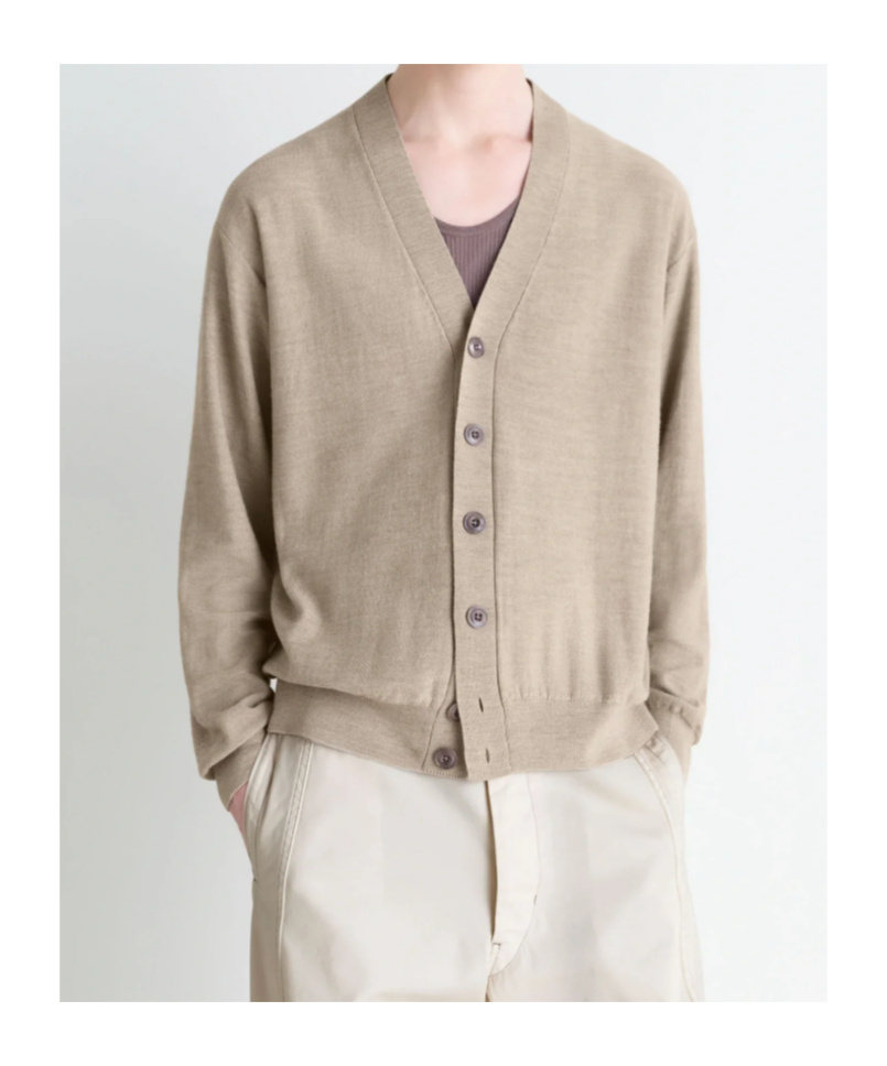 Lemaire Relaxed Twisted Cardigan In Neutral