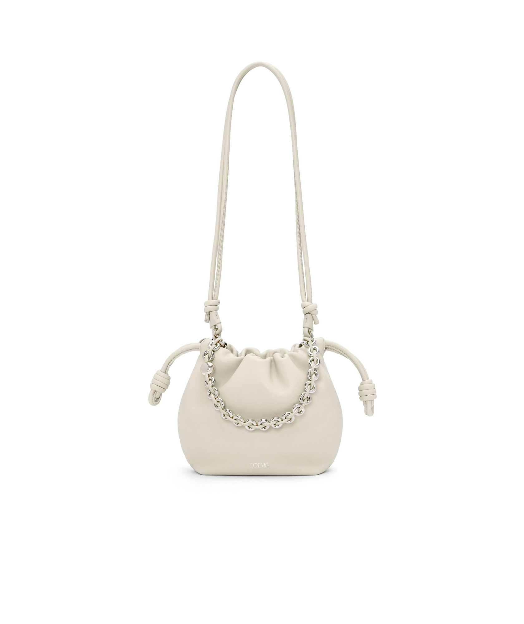 Loewe Mini Flamenco Shoulder Bag In Nude