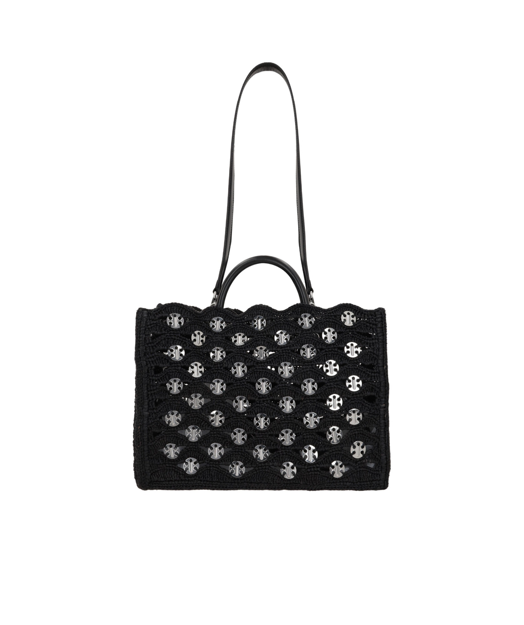 Rabanne Woven Tote Bag In Black