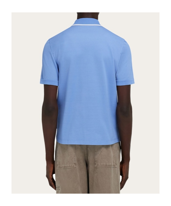 Ferragamo Cotton Polo Shirt With Zip Closure
