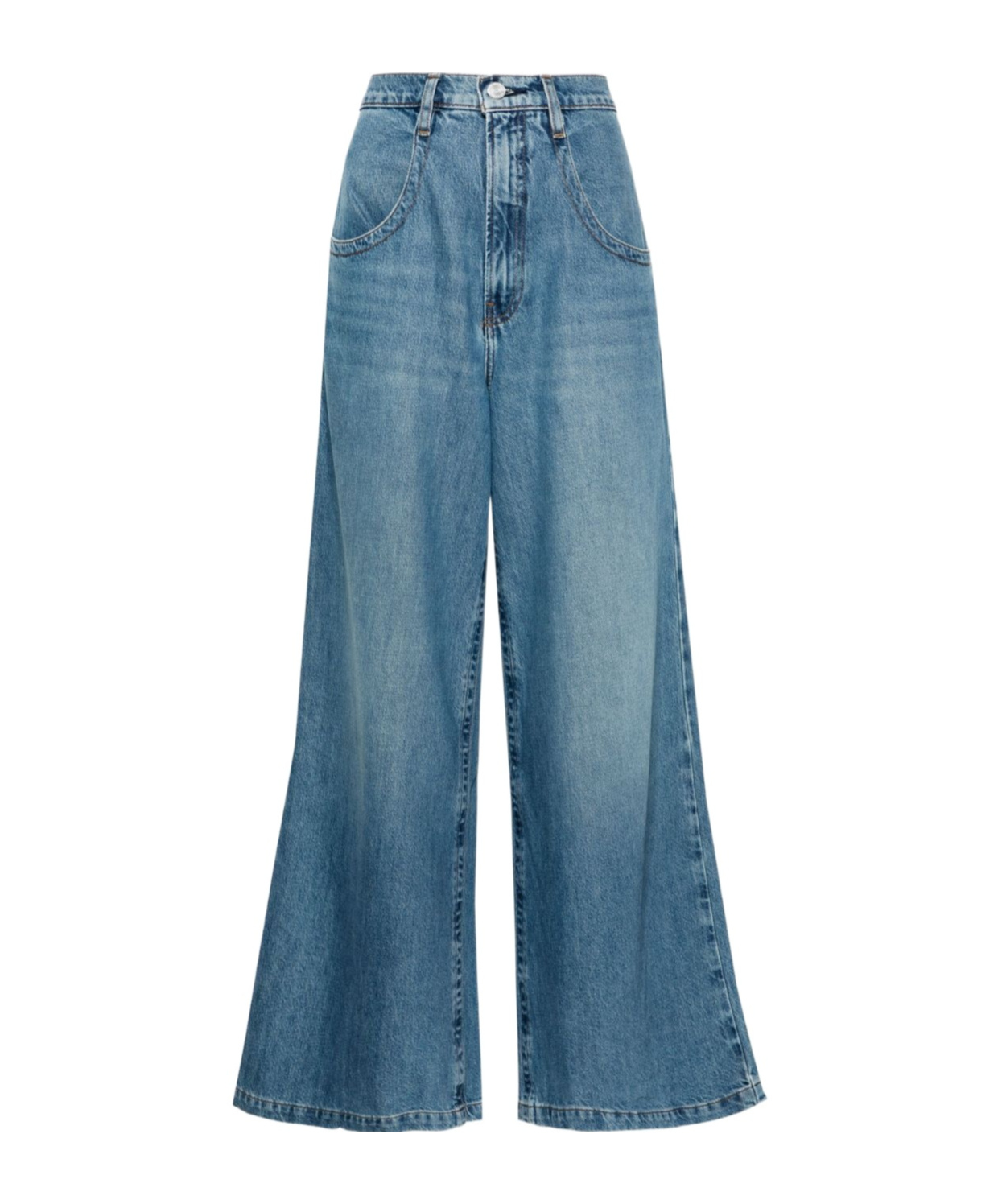 Frame Skater Jeans With High Waist And Wide Legs In Blue
