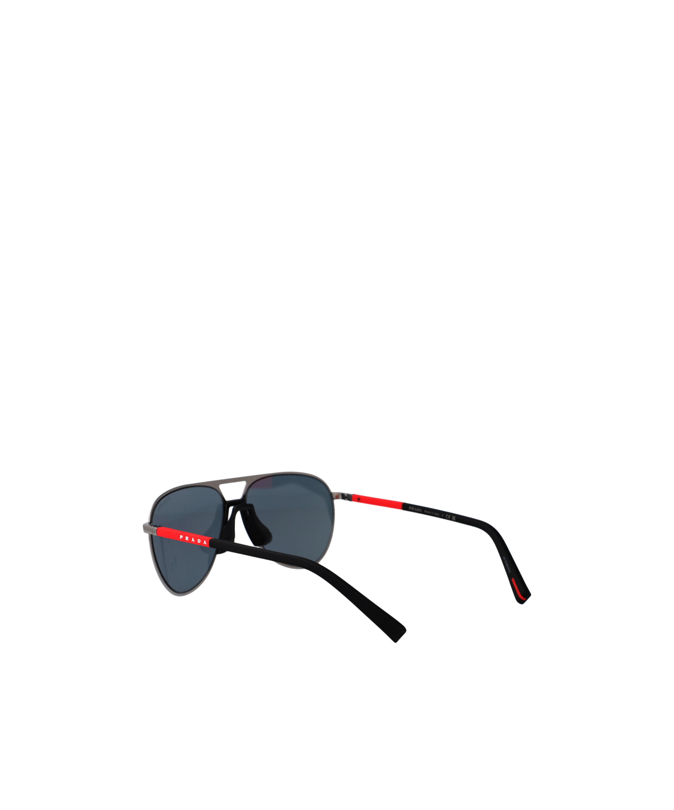 Prada Linea Rossa Gunmetal Metal Sunglasses In Blue