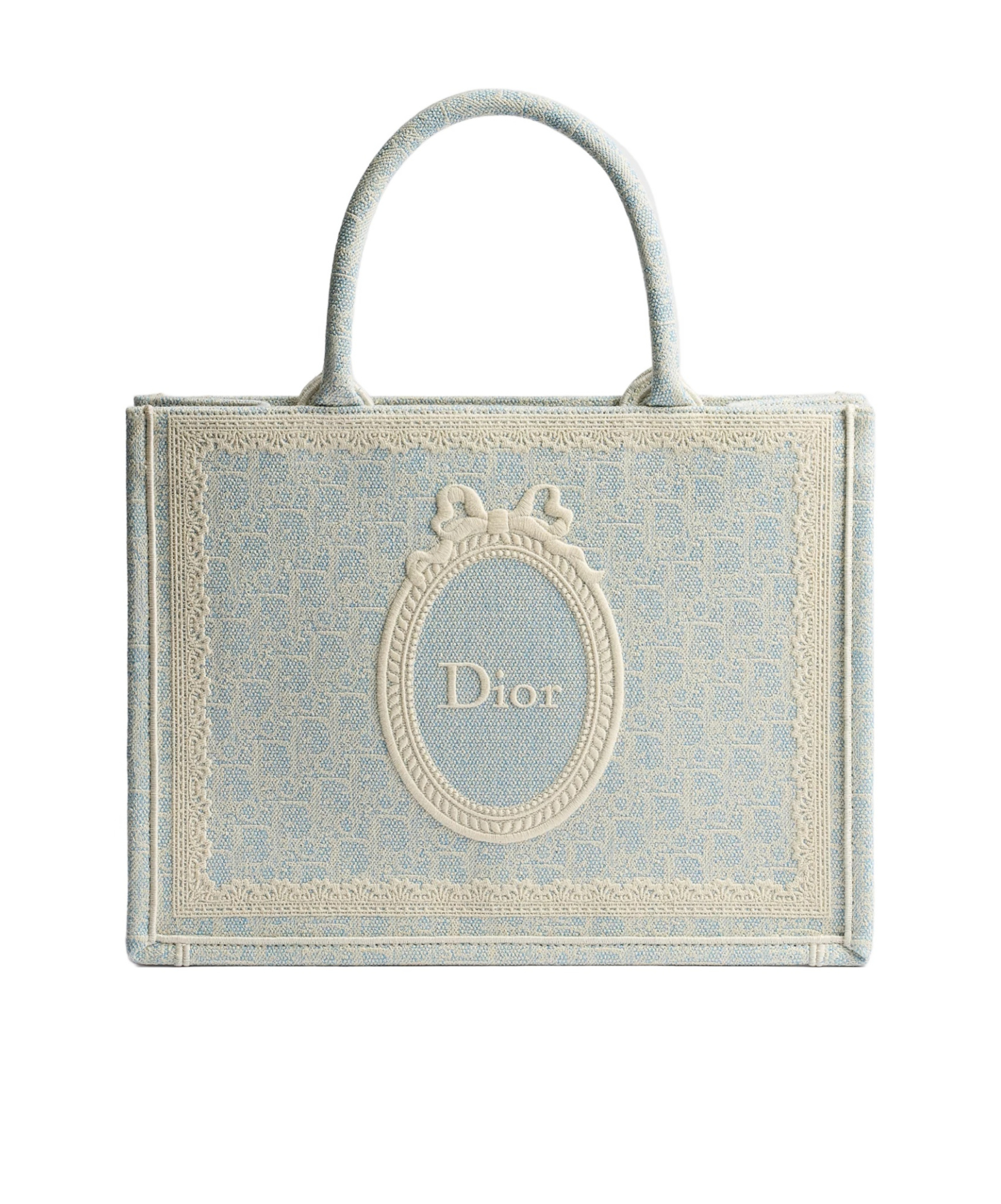 Dior Medium  Book Tote With Strap In Gray