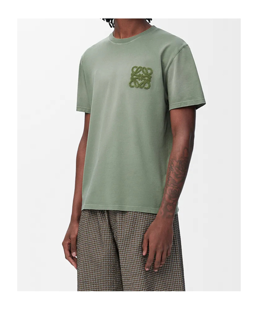 Loewe Short-sleeved T-shirt In Gray-green