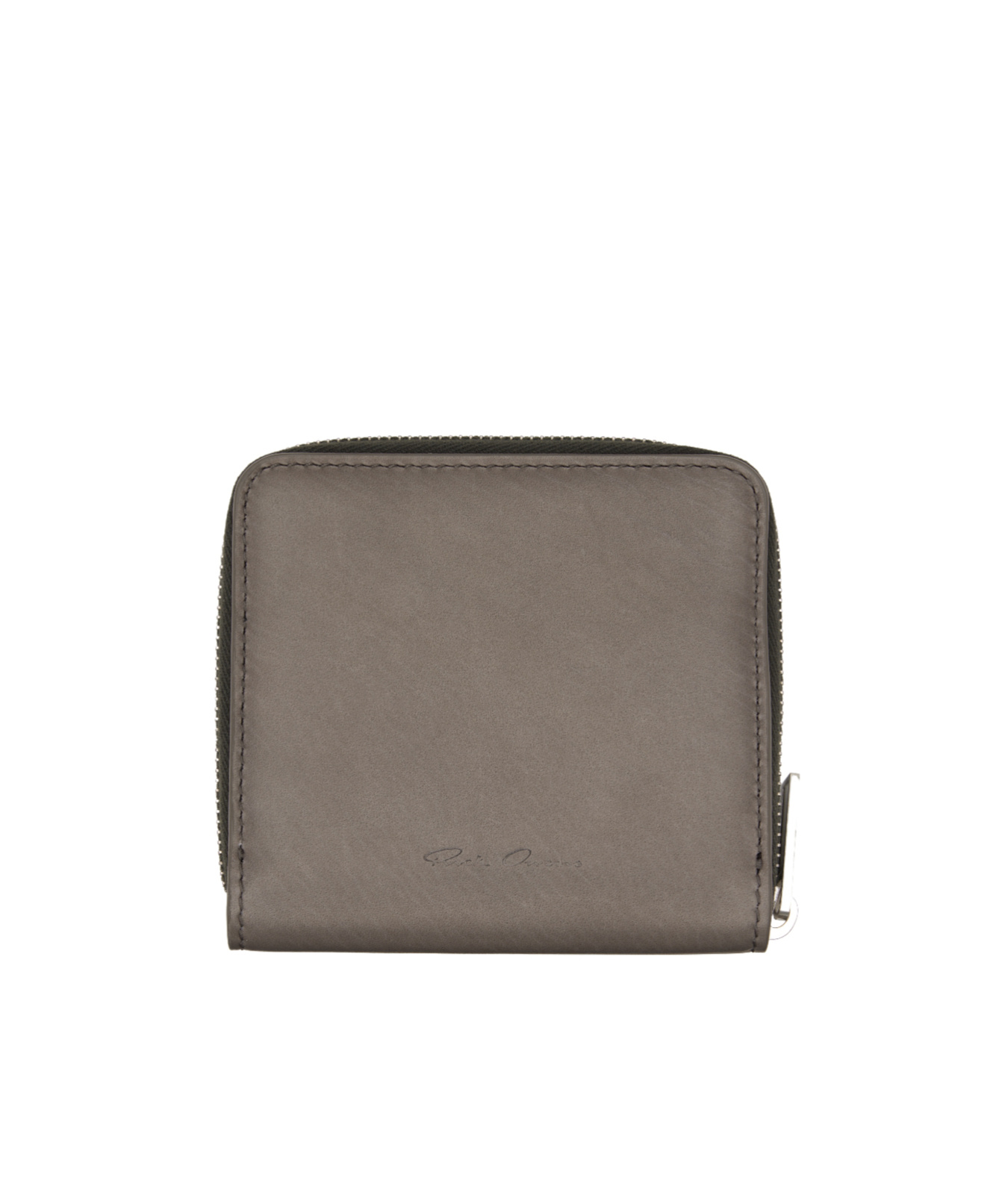 Rick Owens Gray Concordians Zipped Wallet In Gray