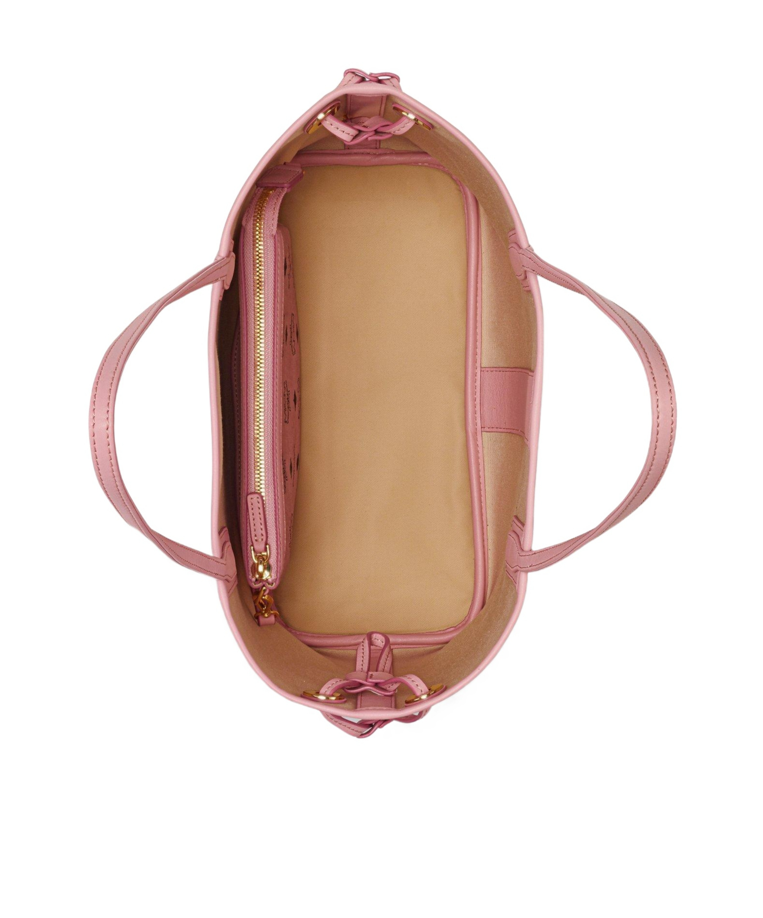 Mcm Monram Printed Drawstring Tote Bag In Pink