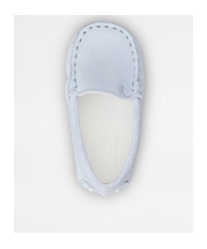 Tod's Flat Suede Loafers In White