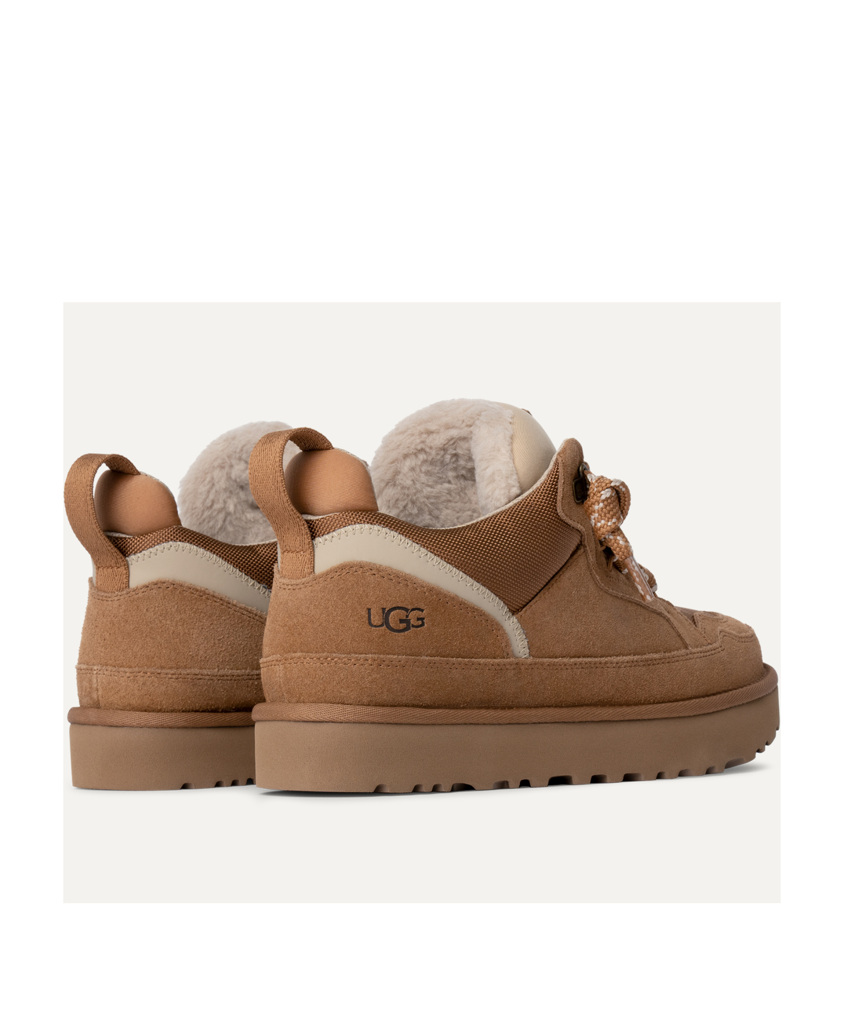 Ugg Padded Collar Sneakers With Durable Heel Strap In Brown