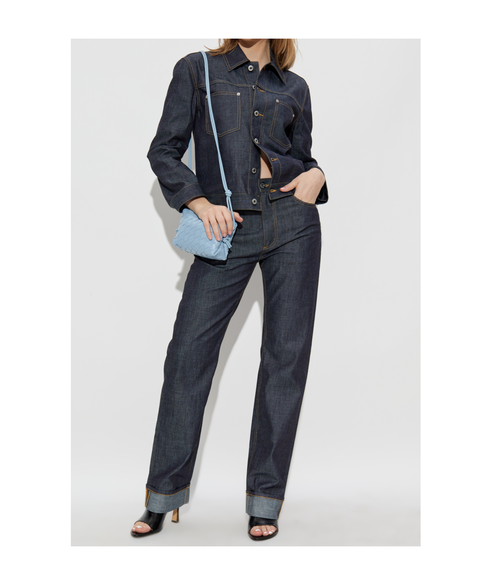 Bottega Veneta Denim Jacket Collared Chest Pockets