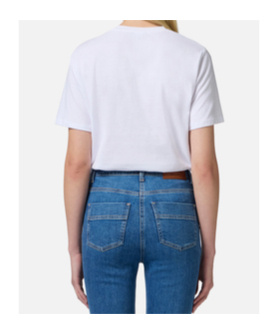 Elisabetta Franchi Open-necked Black Shirt In White