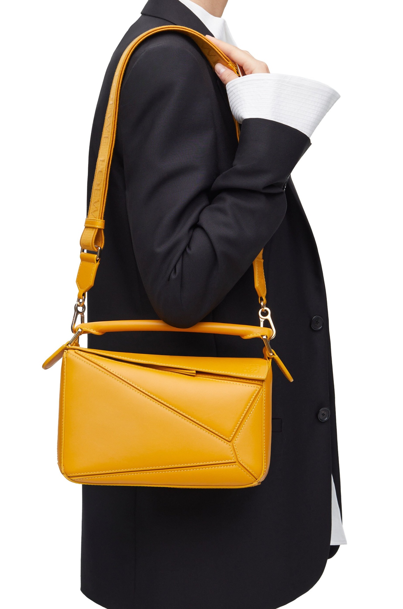 Loewe Small Puzzle Tote Bag In Yellow