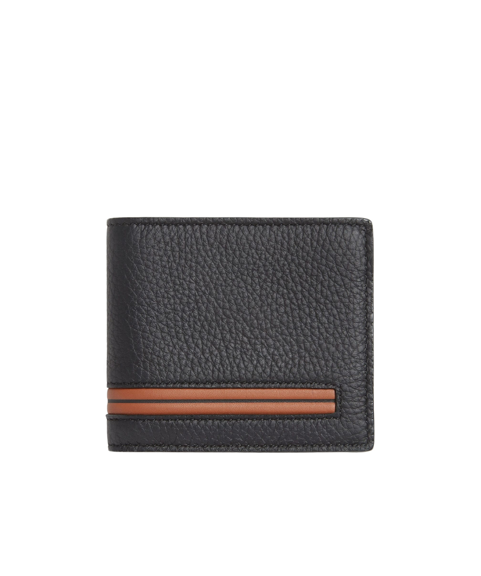 Zegna Bi-fold Leather Wallet In Black