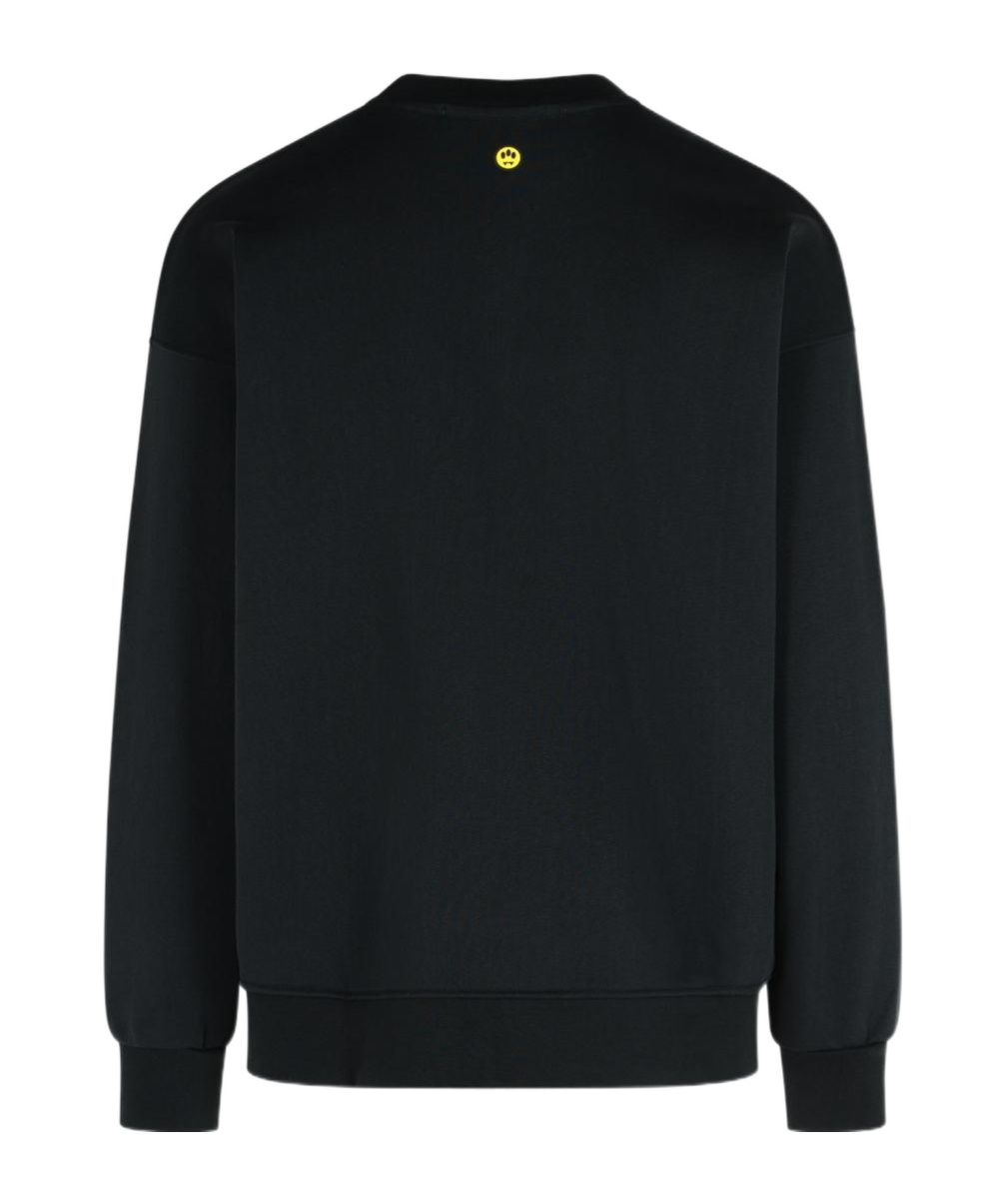 Barrow Round-neck Printed Sweatshirt In Black
