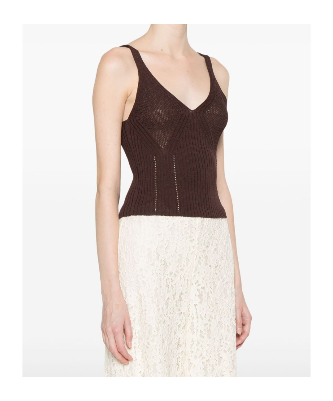 Twinset Brown Knit Top
