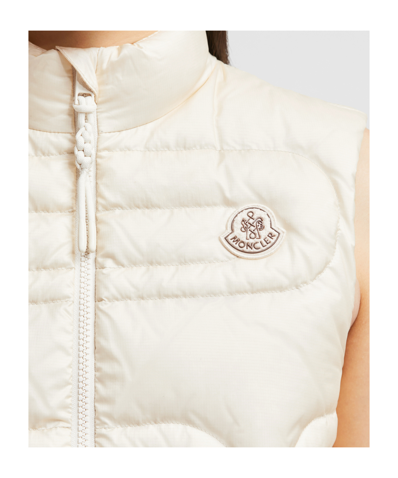 Moncler Xihu Down Vest In Nude