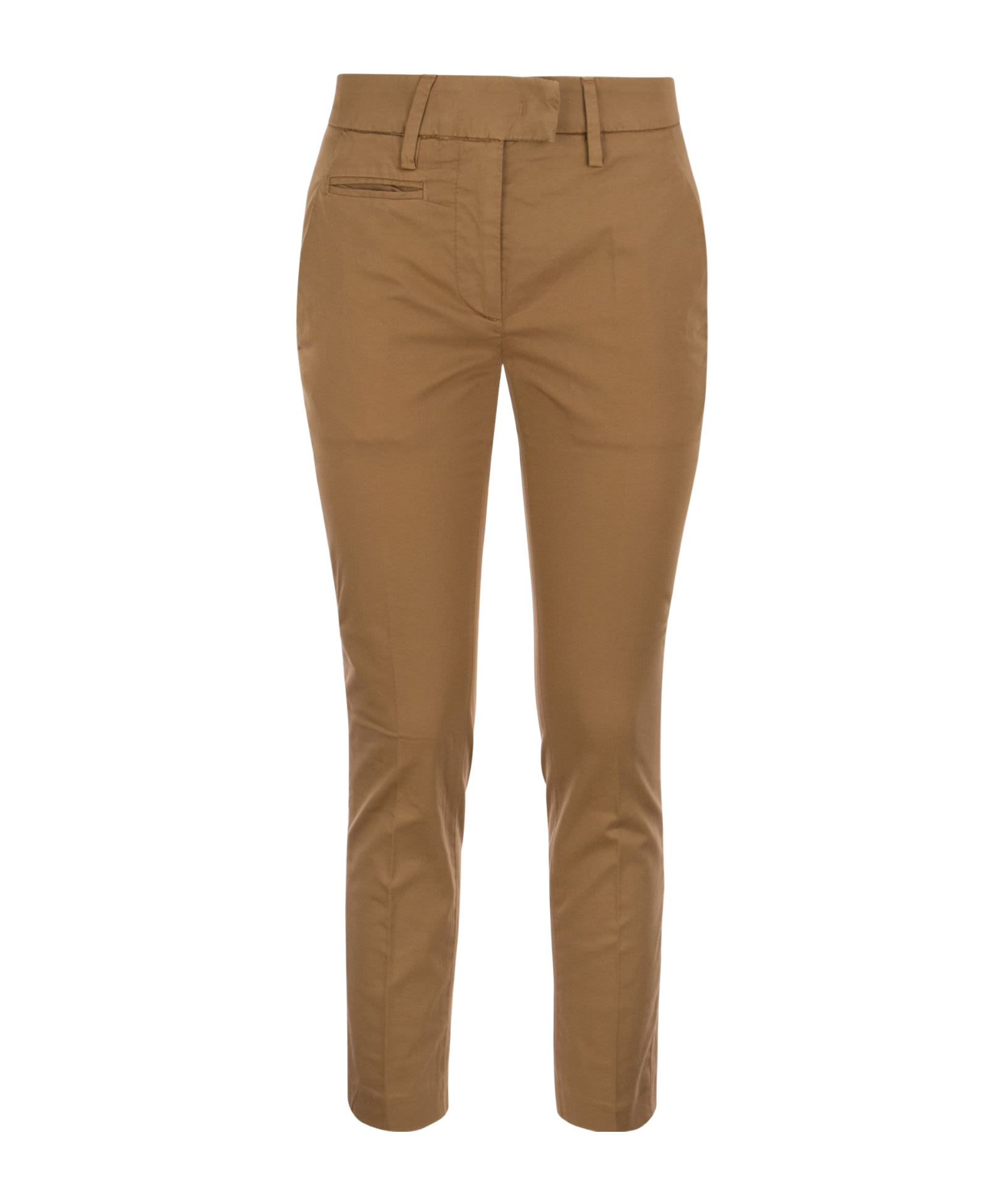 Dondup Woman Pants Camel Size 32 Cotton, Polyester, Elastane In Brown