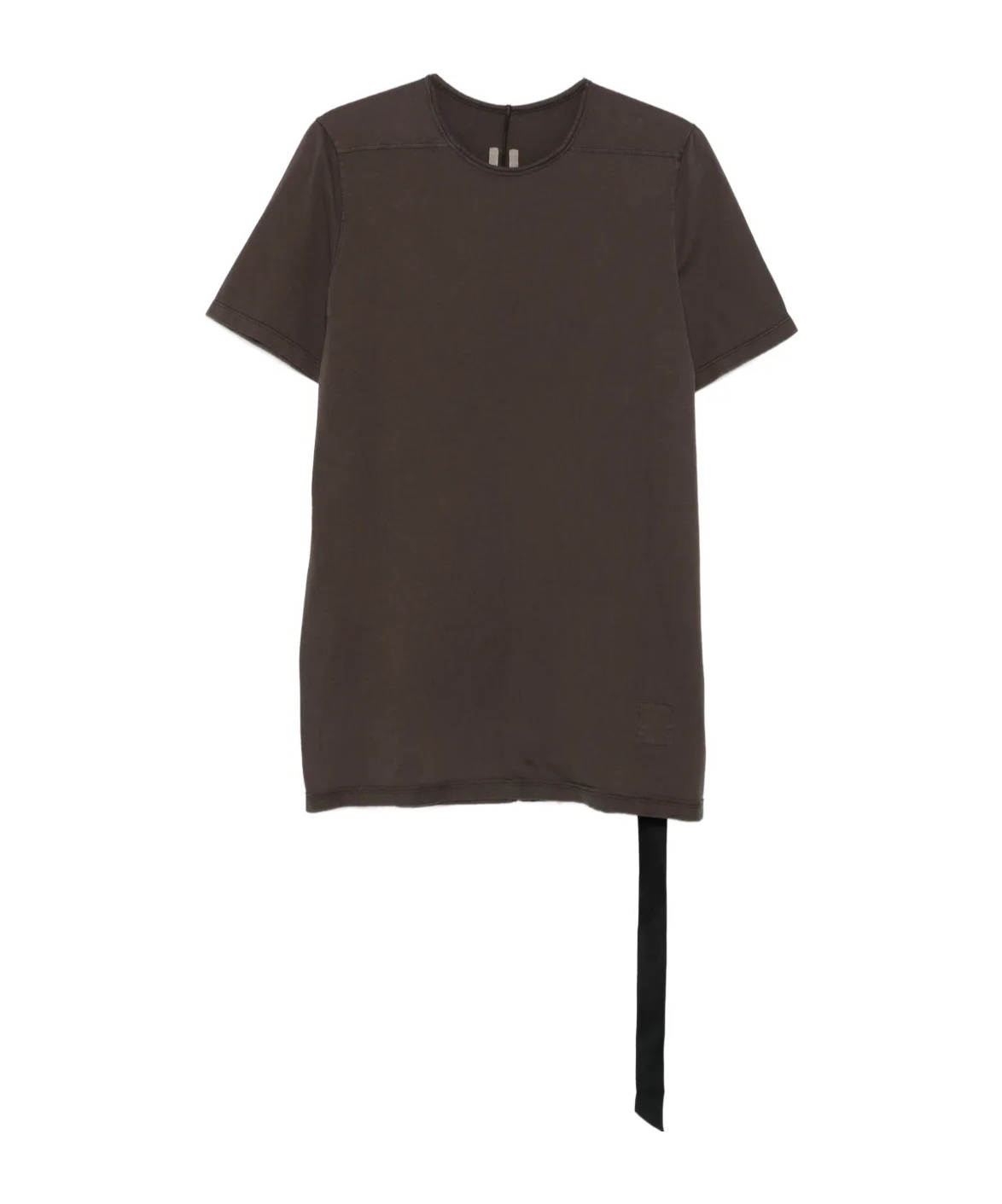 Rick Owens Drkshdw Short-sleeve Trailing-detail T-shirt In Brown