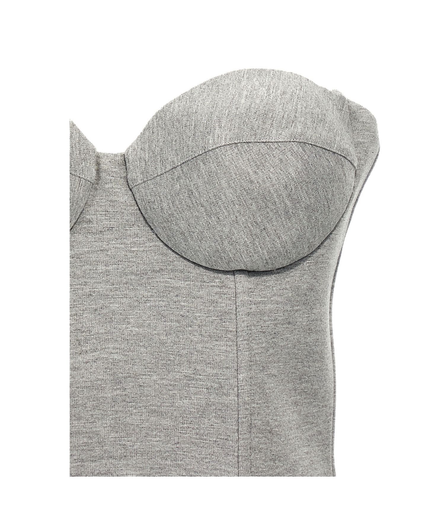 Shop Giuseppe Di Morabito Cropped Corset In Gray