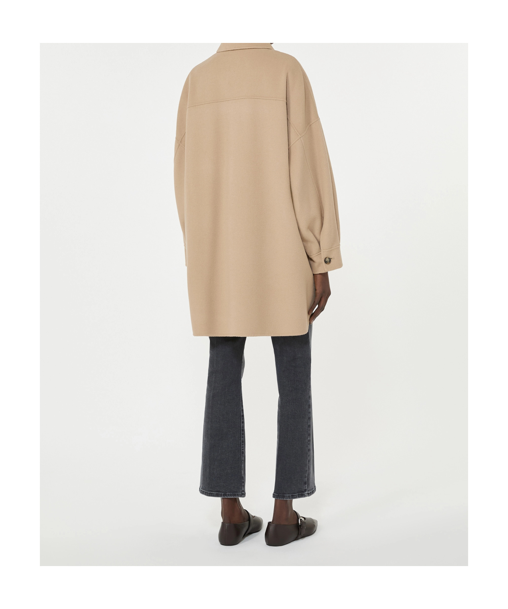 Weekend Max Mara Buttoned Flap-pocket Coat In Brown