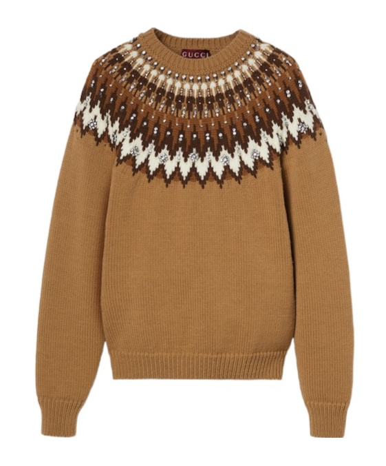 Shop Gucci Norwegian Sweater In Brown