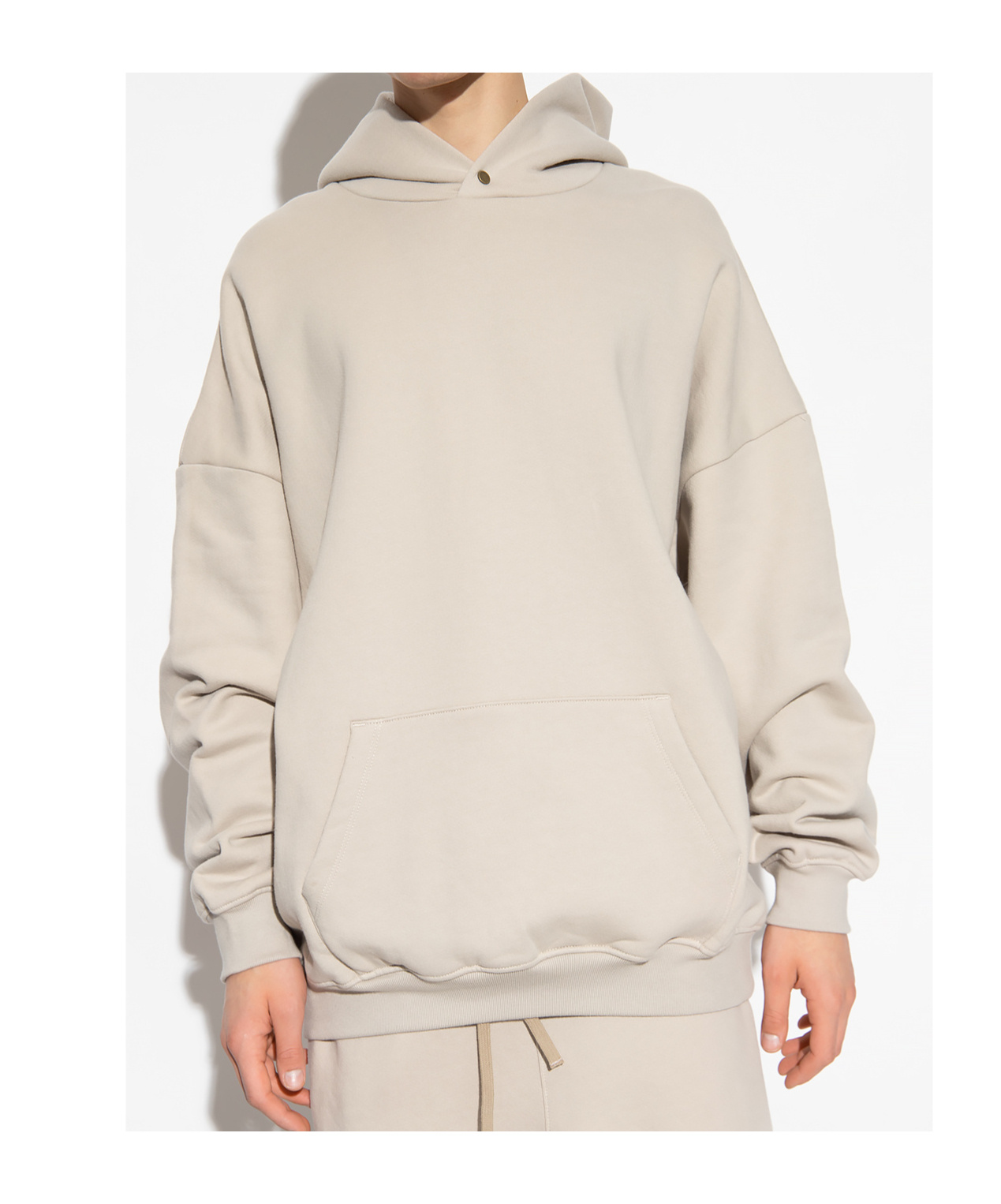 Fear Of God Eternal-print Cotton Hoodie In Nude