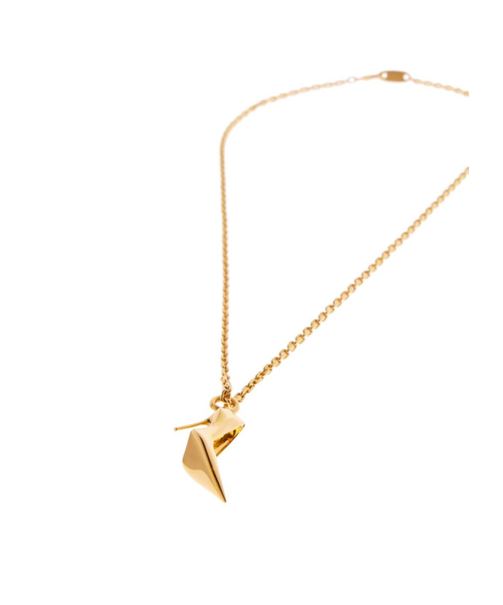 Balenciaga Keyholder Thin Honey Necklace In Yellow