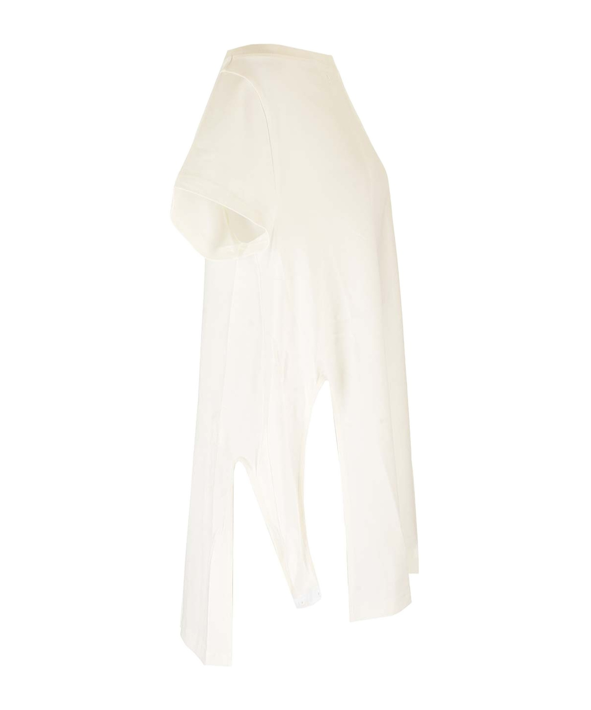 Courrèges Boat-neck Cotton Bodysuit In White