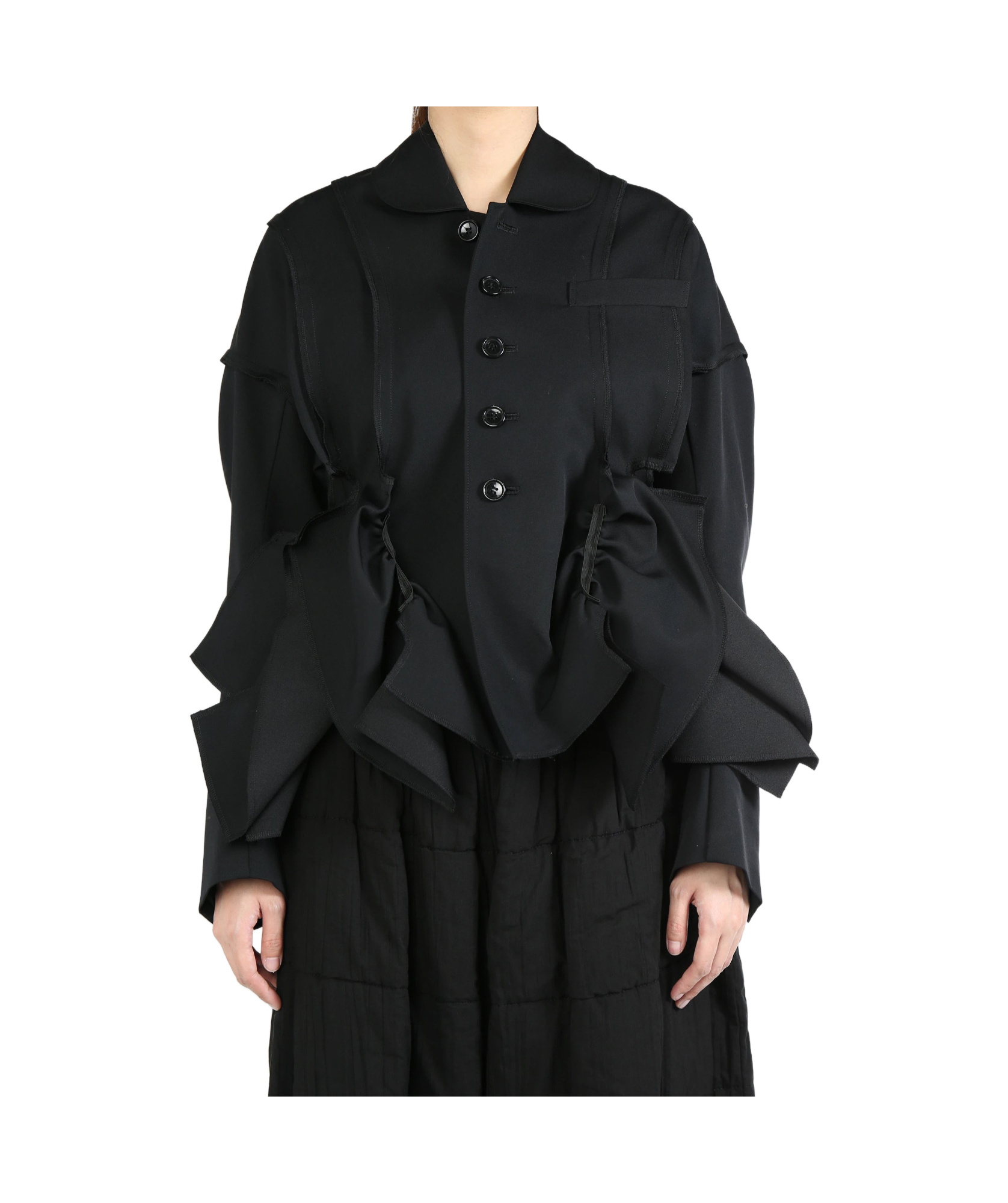 COMME DES GARÇONS PLEATED LAPEL CASUAL JACKET 