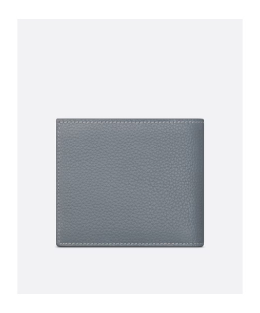 Dior Cd Icon Double Fold Wallet In Gray