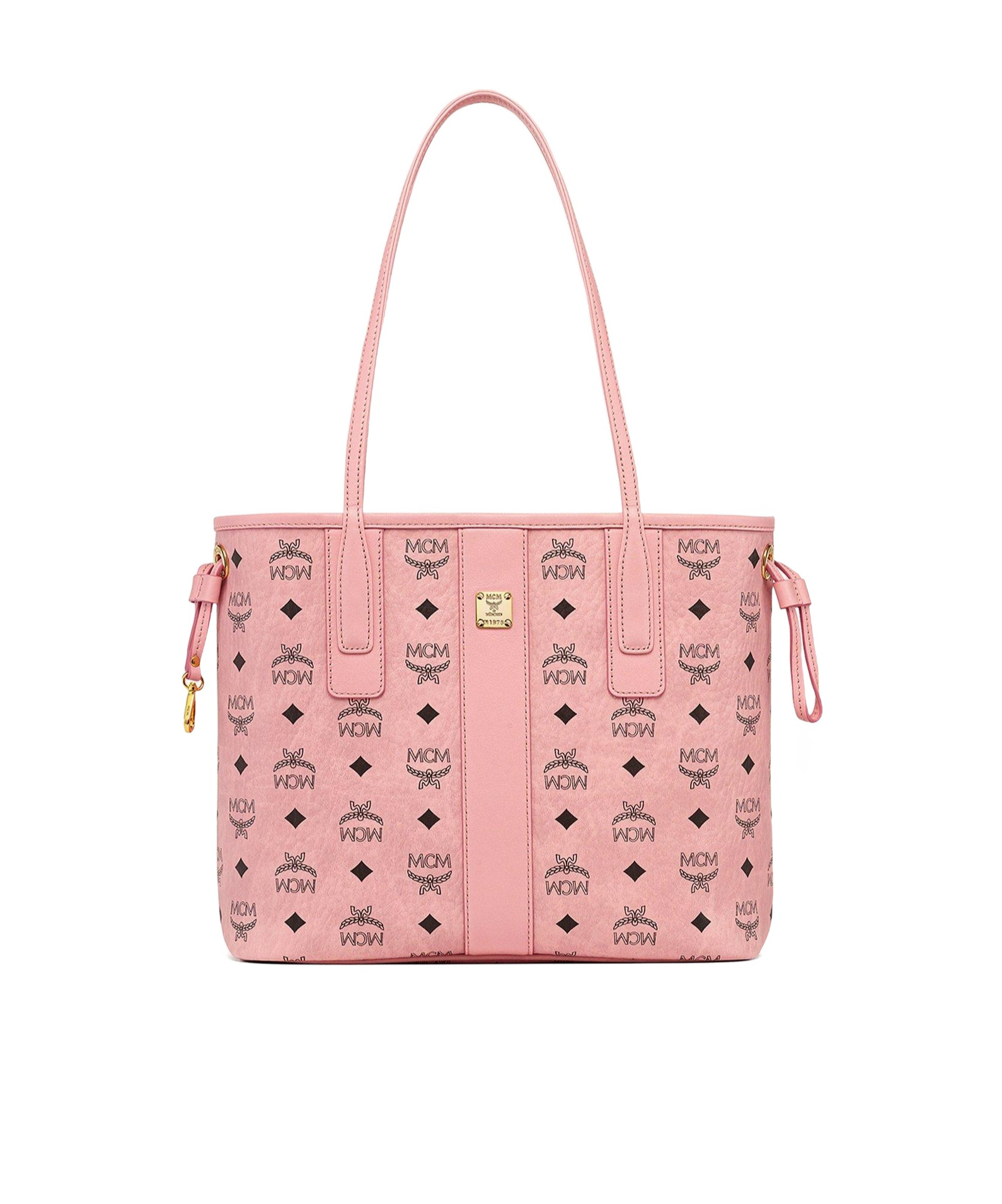 Mcm Monram Printed Drawstring Tote Bag In Pink