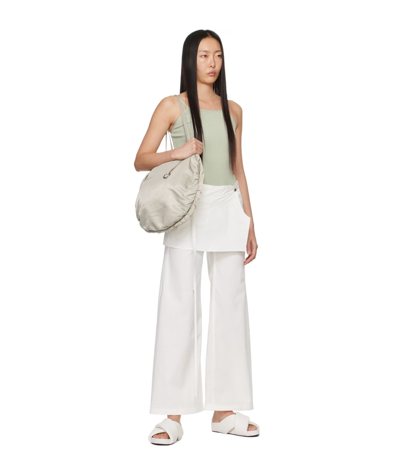 Low Classic Ribbed Knit Tank Top In White