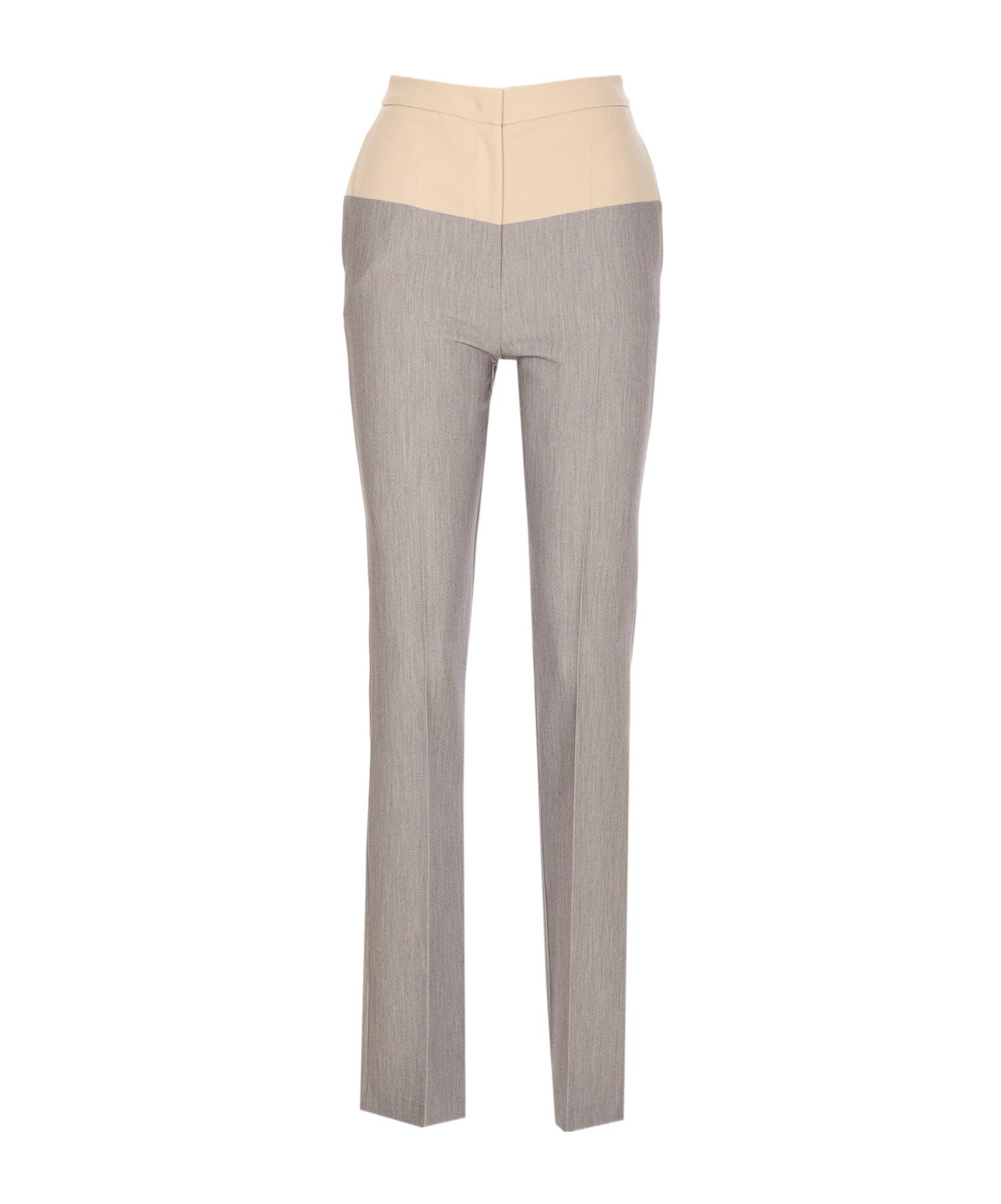 Patrizia Pepe Colour-block Trousers In Gray