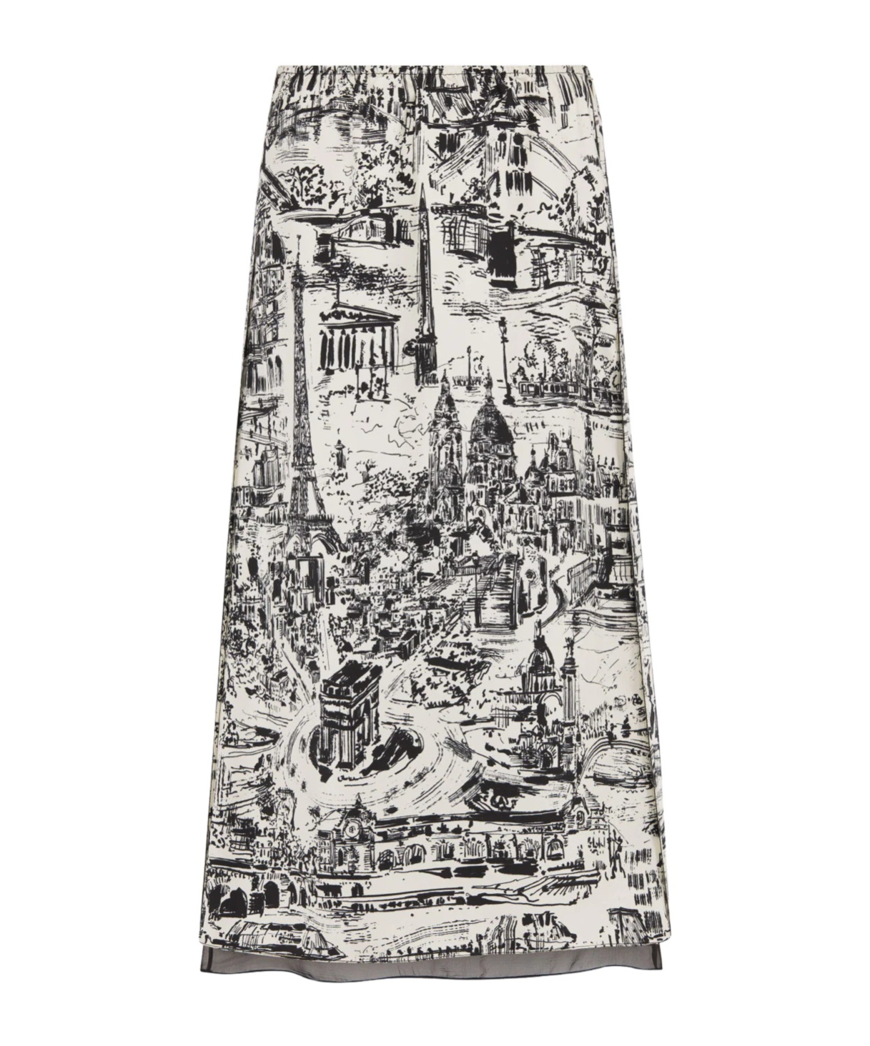 Dior Pattern Flared Skirt In Multicolor