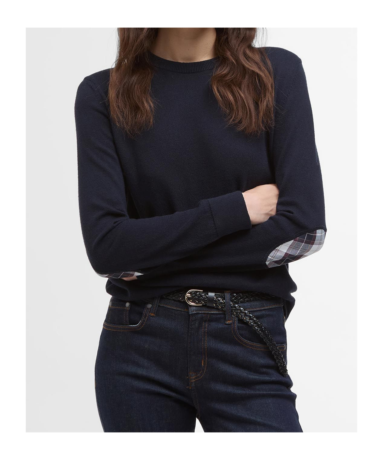 Barbour Lavender Knitted Jumper In Black