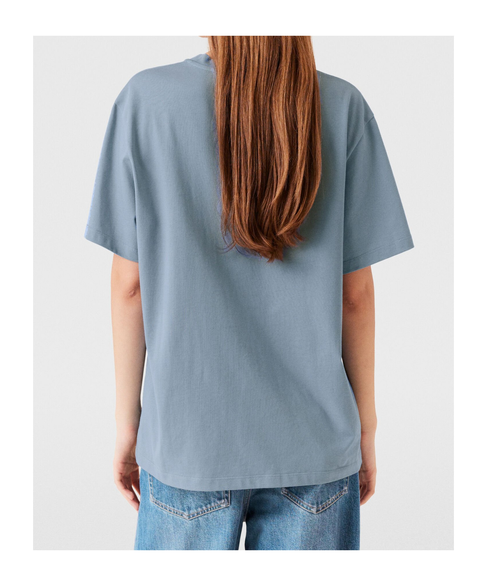 Stella Mccartney Open-necked Black Shirt In Blue
