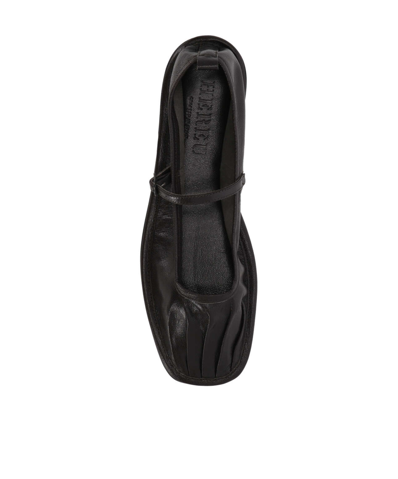 Shop Hereu Square-toed Ballet Shoes In Black