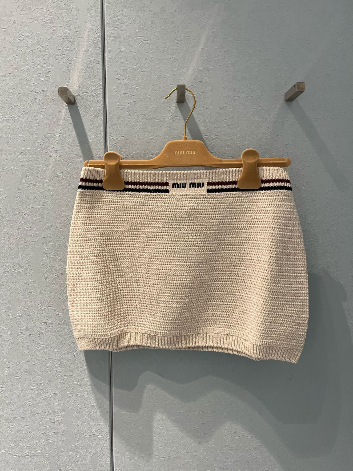 Miu Miu Mini-jupe En Tricot De Coton