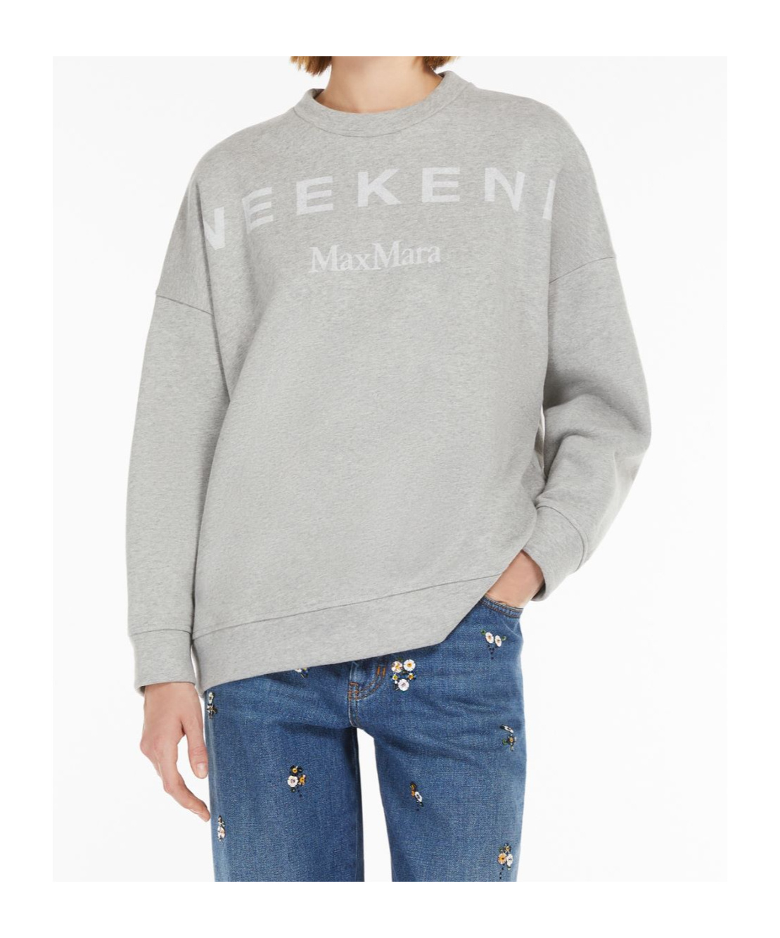 Weekend Max Mara Round-neck Sweater In Gray