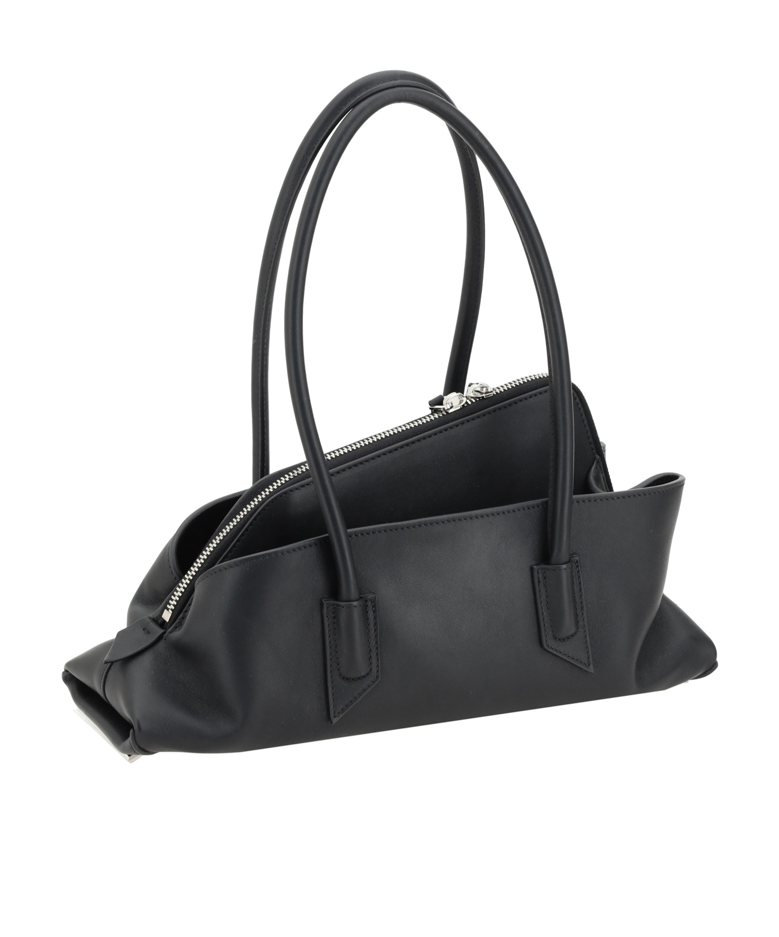 Attico The La Passeggiata Small Top Handle Tote Bag In Black